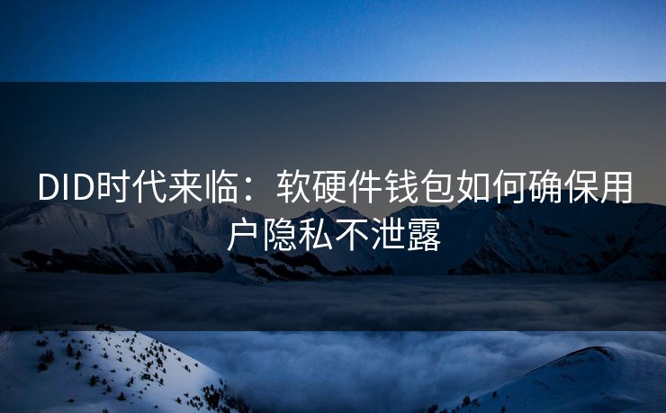 DID时代来临：软硬件钱包如何确保用户隐私不泄露